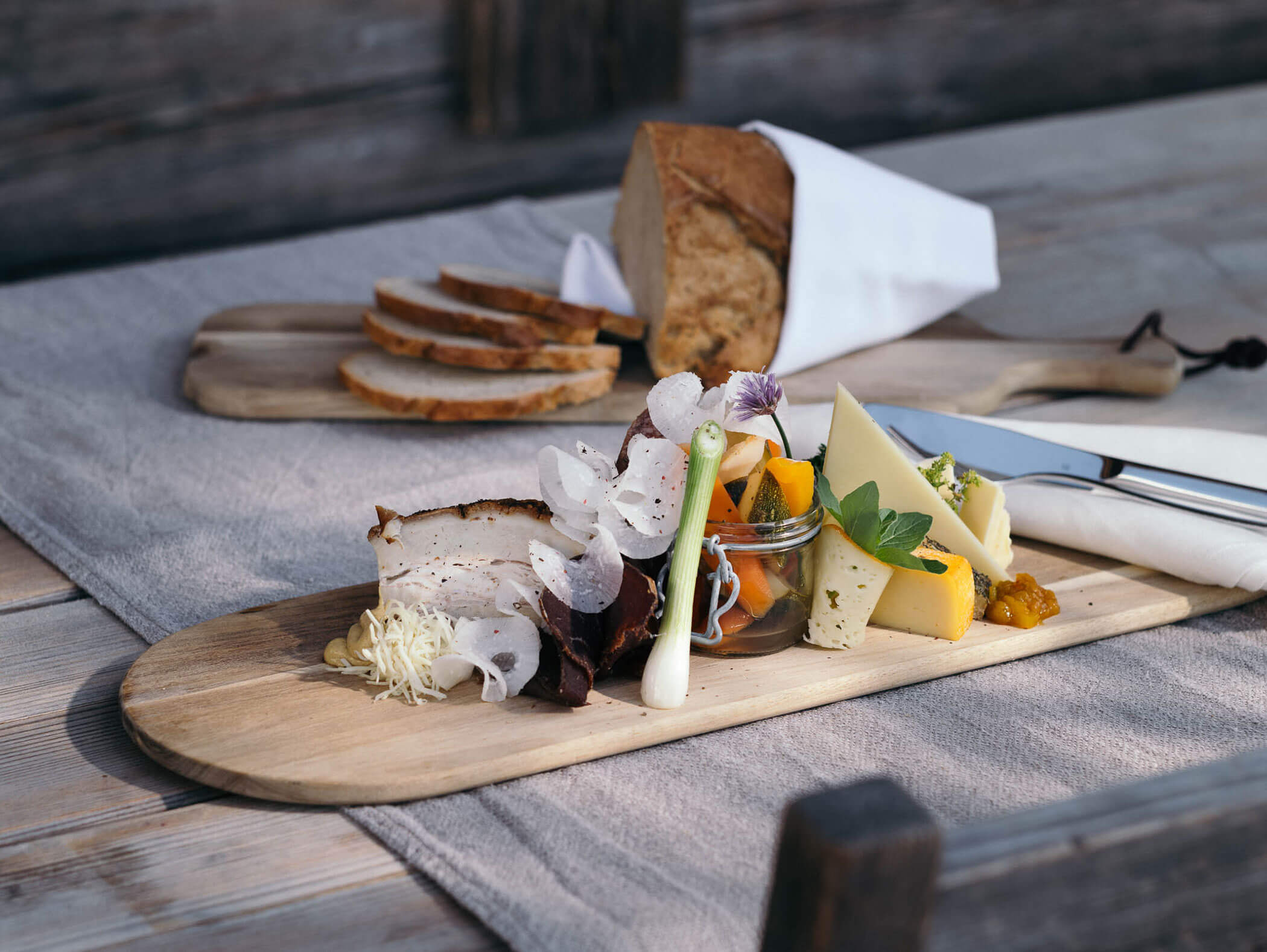 Cheese and bacon plate