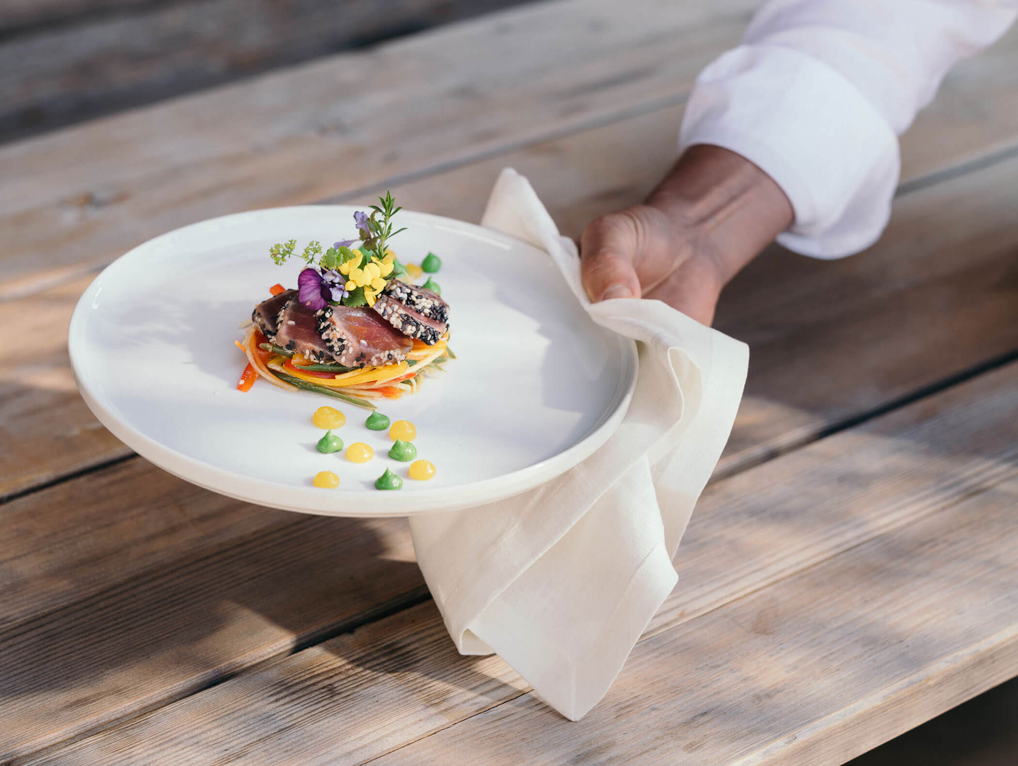 Dining at the Steinbock Alm